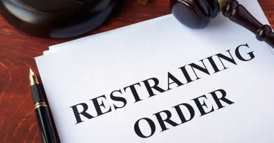 restraining order document