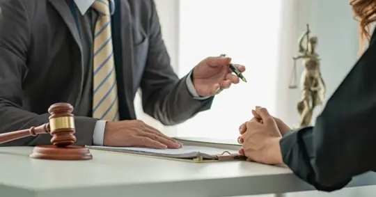lawyer explaining to a client